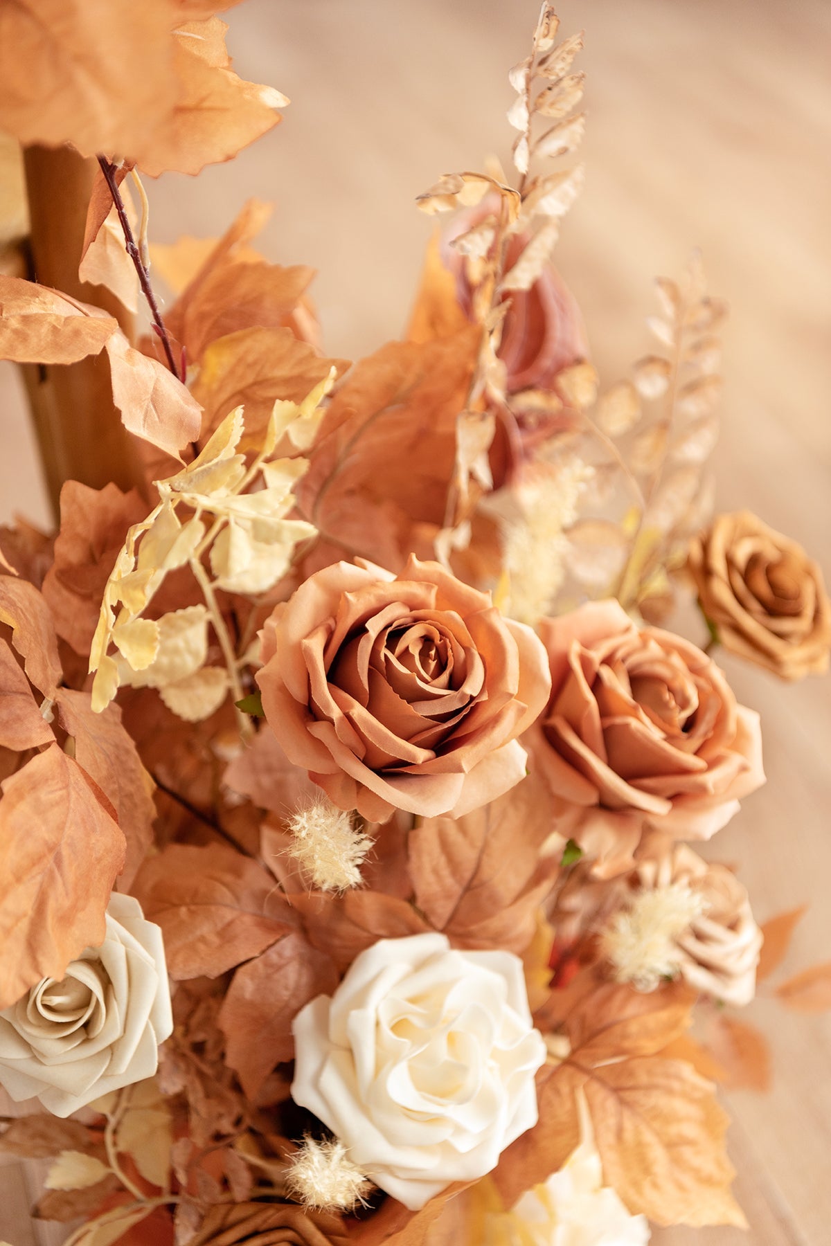 Wedding Aisle Runner Flower Arrangement in Rust & Sepia | Clearance
