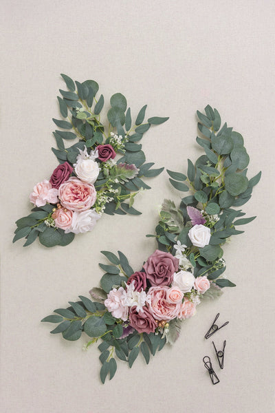 Combo Set Flower Sign Decor in Dusty Rose & Cream