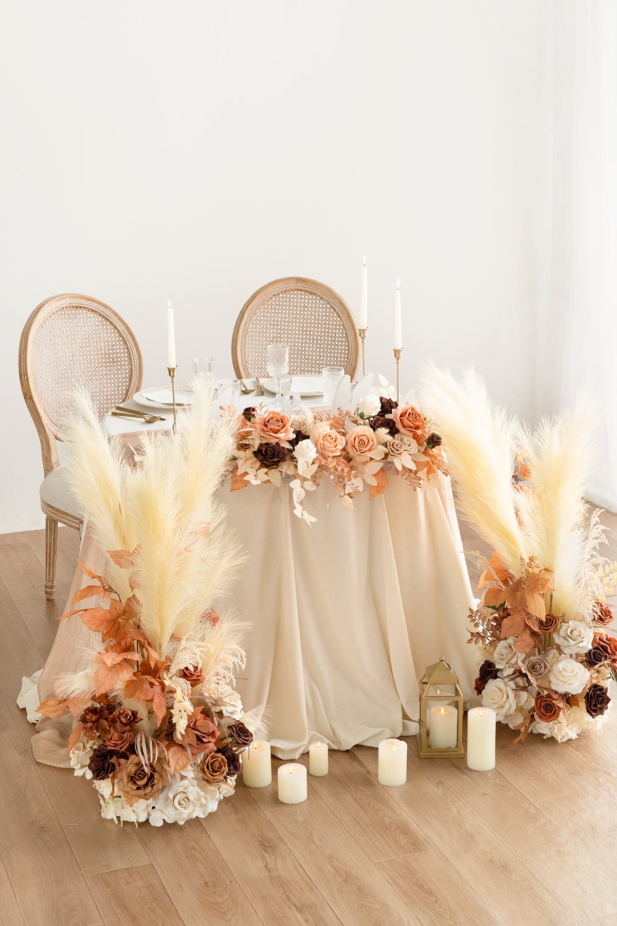 Altar Decor Free-Standing Flowers in Rust & Sepia