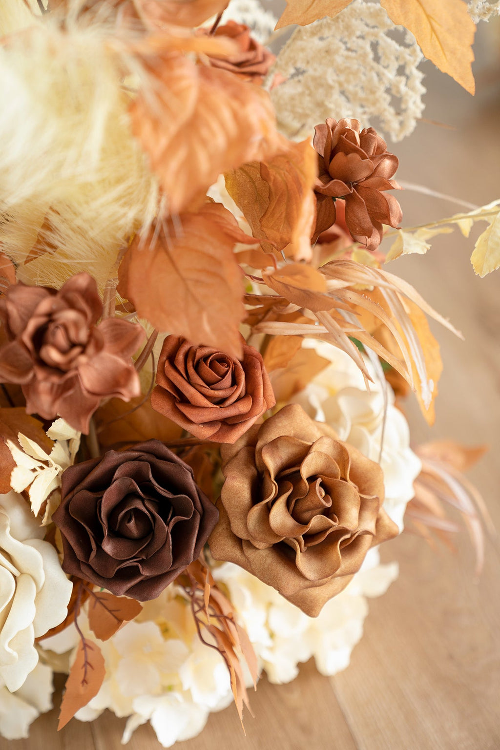 Altar Decor Free-Standing Flowers in Rust & Sepia