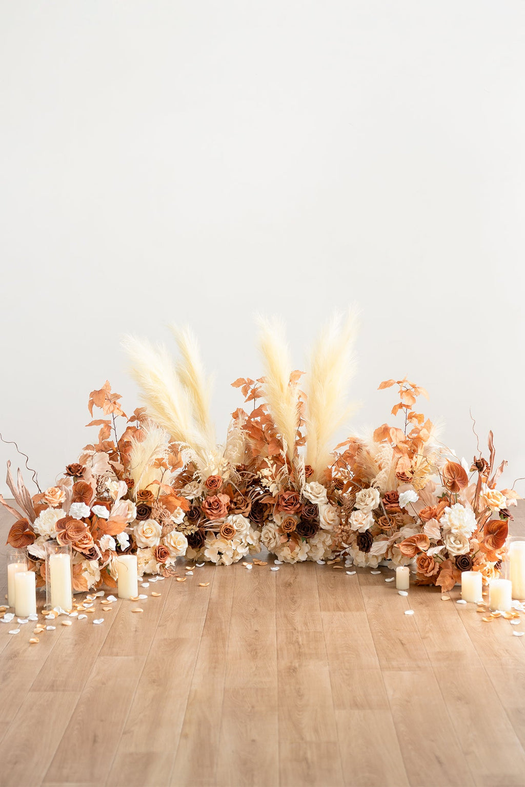 Altar Decor Free-Standing Flowers in Rust & Sepia