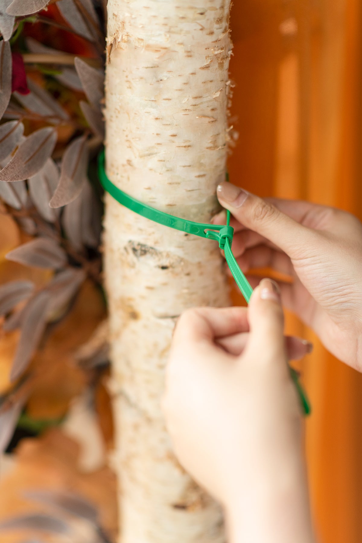 Flower Arch Decor with Drapes in Black & Pumpkin Orange | Clearance