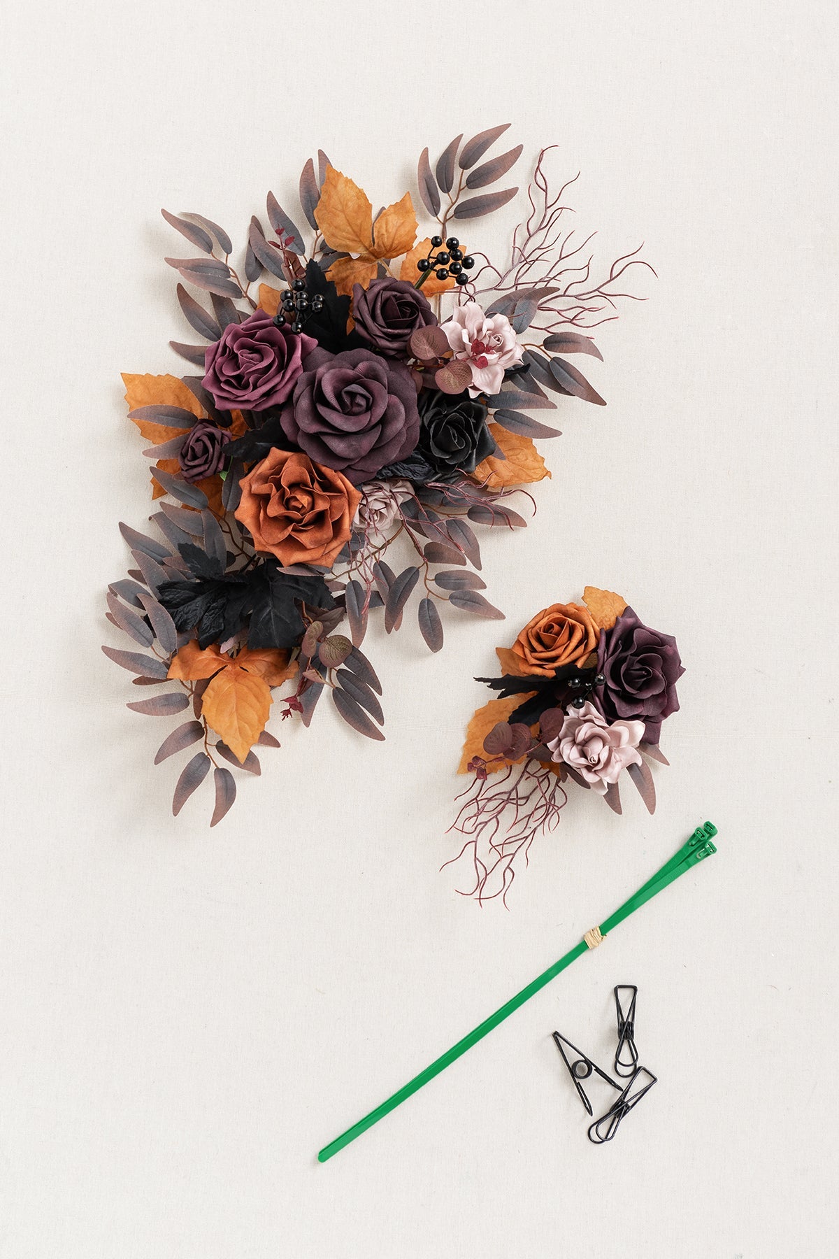 Combo Set Flower Sign Decor in Twilight Purple & Harvest Orange