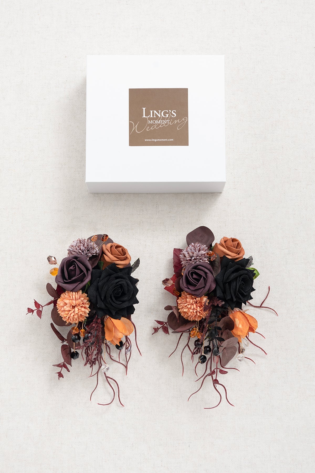 Flash Sale | Shoulder Corsages in Twilight Purple & Harvest Orange