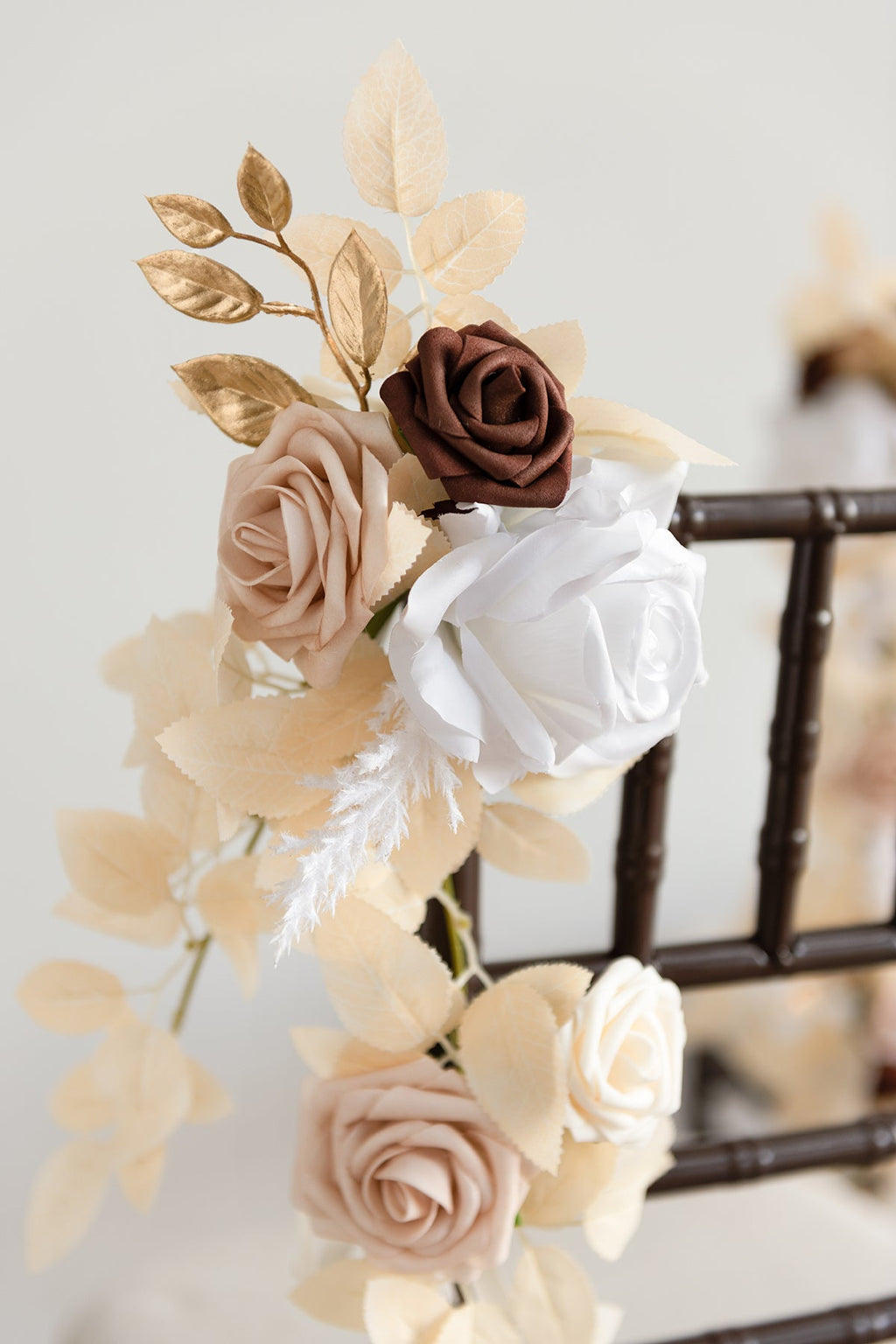 Wedding Hanging Chair Back Decoration in White & Beige