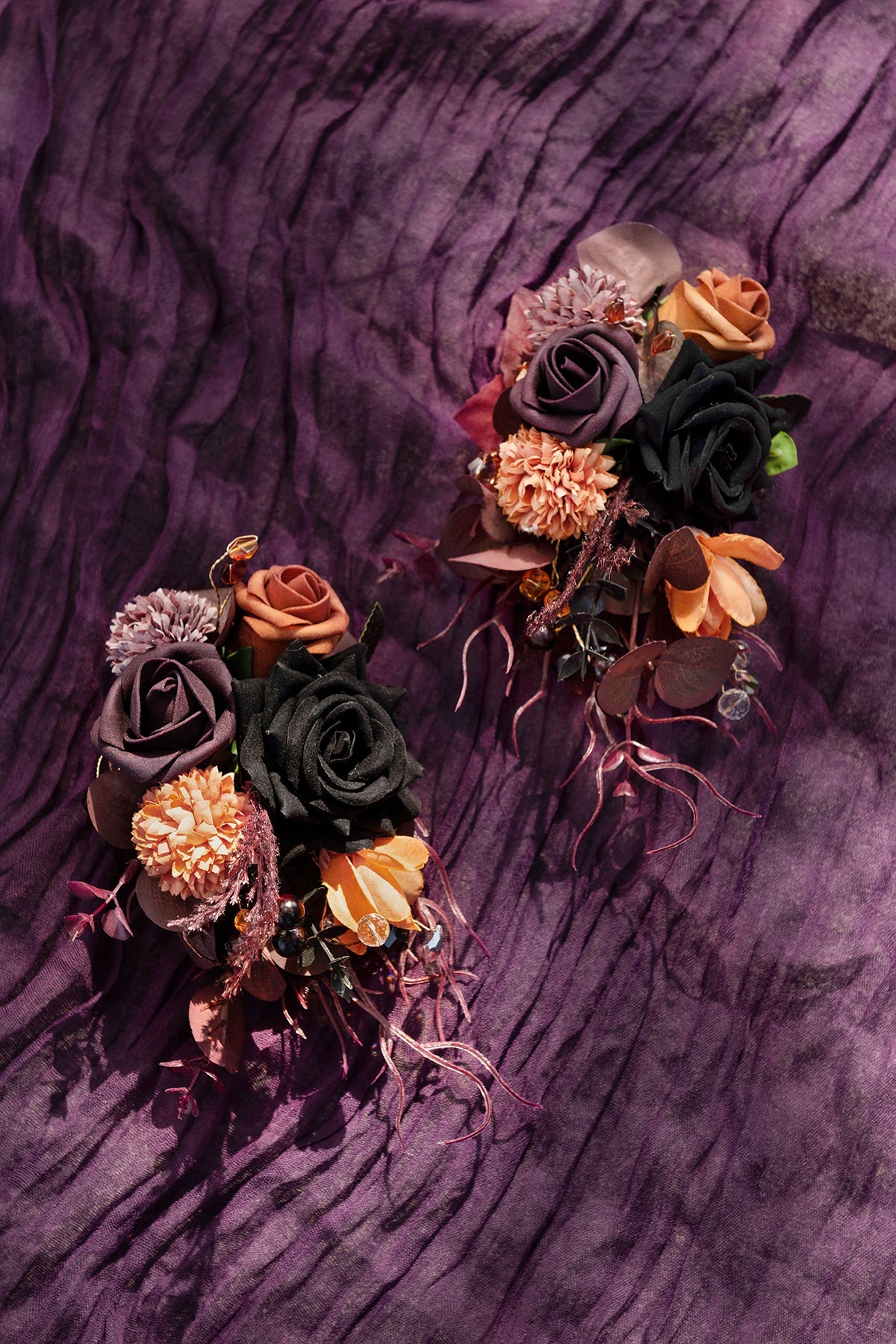 Flash Sale | Shoulder Corsages in Twilight Purple & Harvest Orange