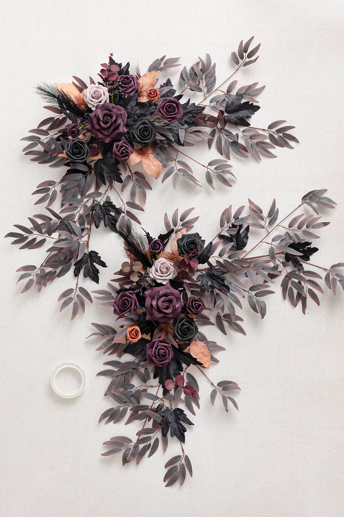 Sweetheart Table Floral Swags in Twilight Purple & Harvest Orange | Clearance