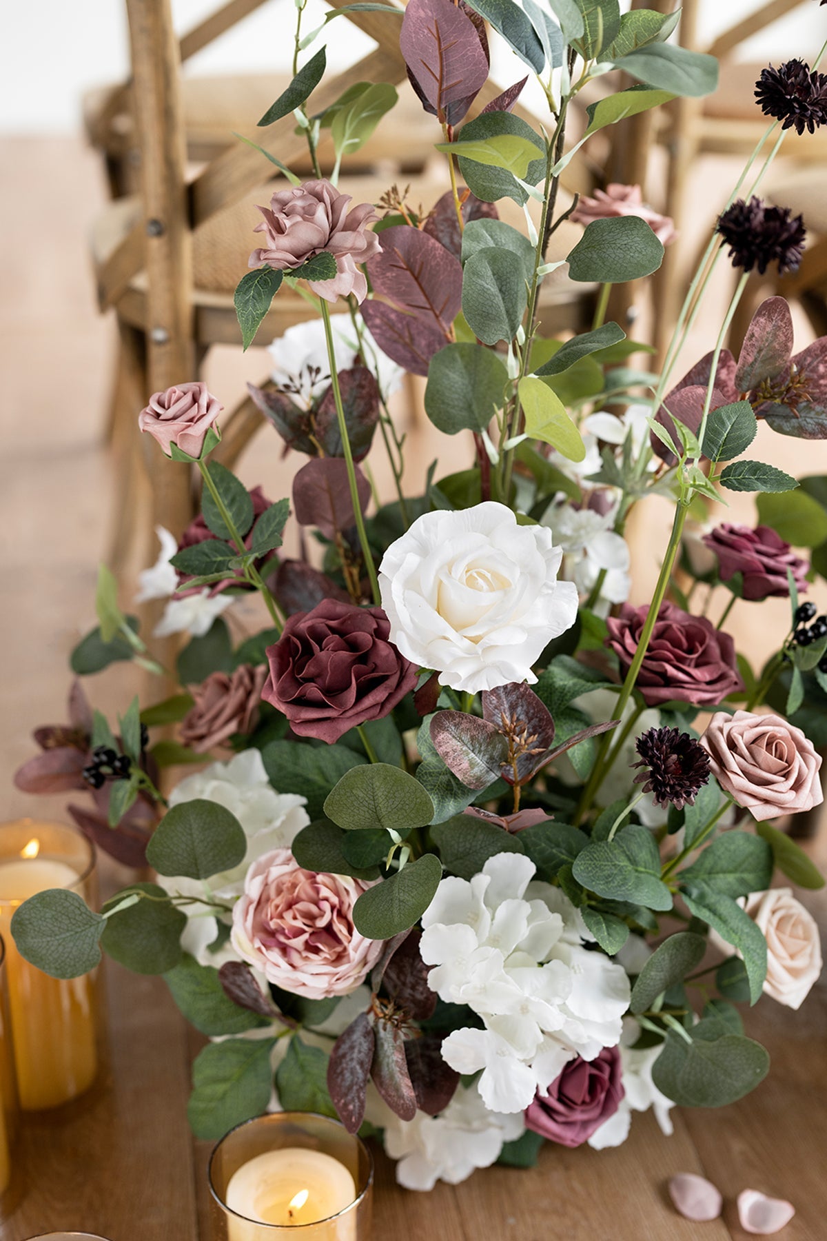 Altar Decor Free-Standing Flowers in Dusty Rose & Mauve | Clearance