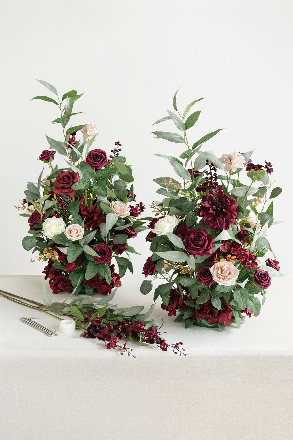 Altar Decor Free-Standing Flowers in Romantic Marsala