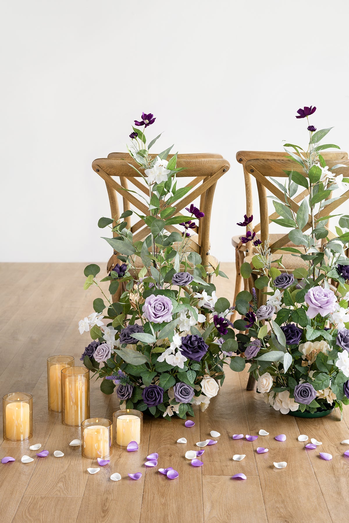 Altar Decor Free-Standing Flowers in Lilac & Gold