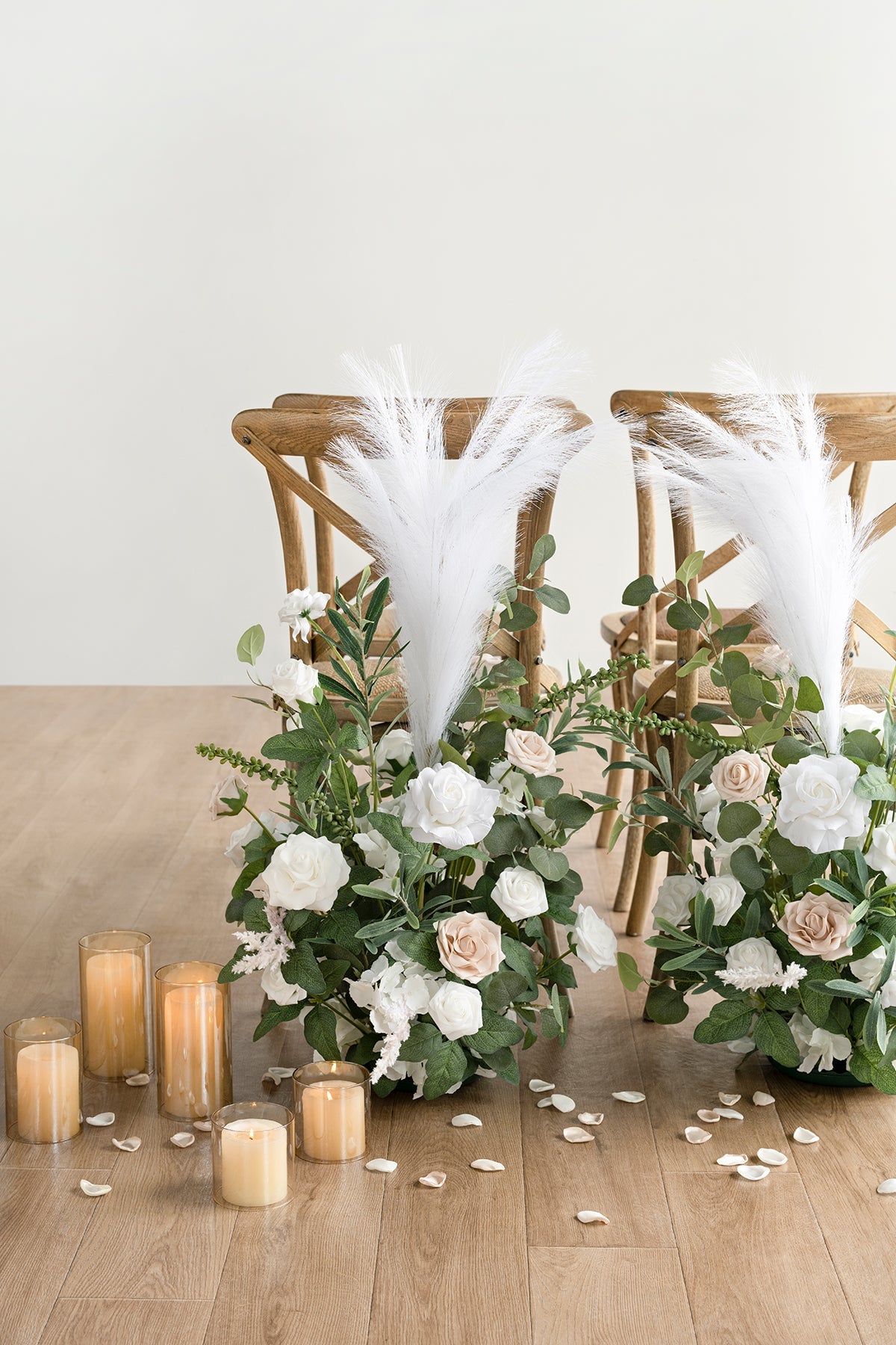 Altar Decor Free-Standing Flowers in White & Sage