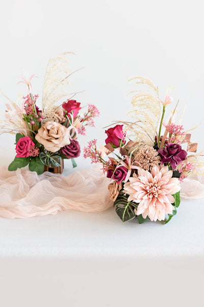 Centerpiece Flower Arrangements in Valentine Magenta | Clearance