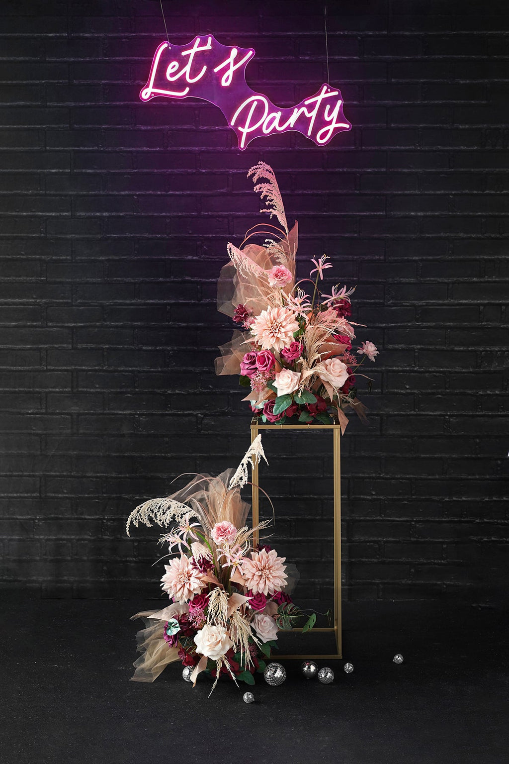 Altar Decor Free-Standing Flowers in Valentine Magenta | Clearance