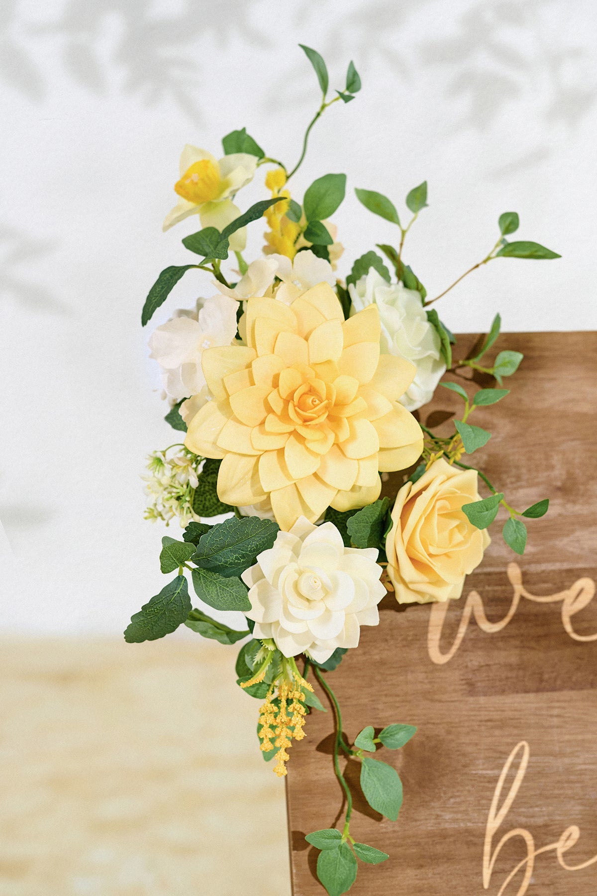 Combo Set Flower Sign Decor in Lemonade Yellow