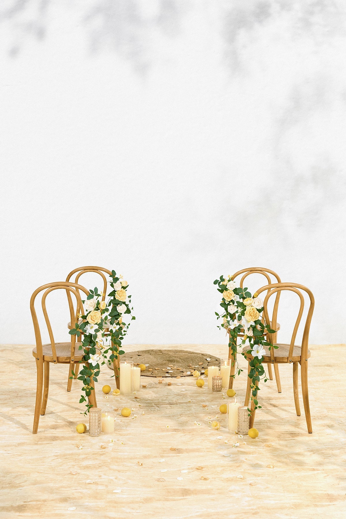 Wedding Hanging Chair Back Decoration in Lemonade Yellow | Clearance