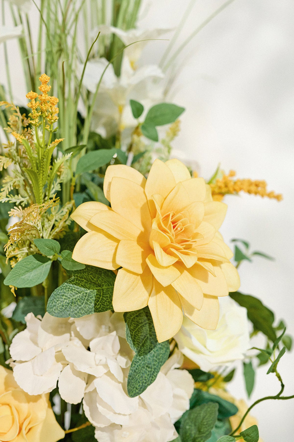 Altar Decor Free-Standing Flowers in Lemonade Yellow