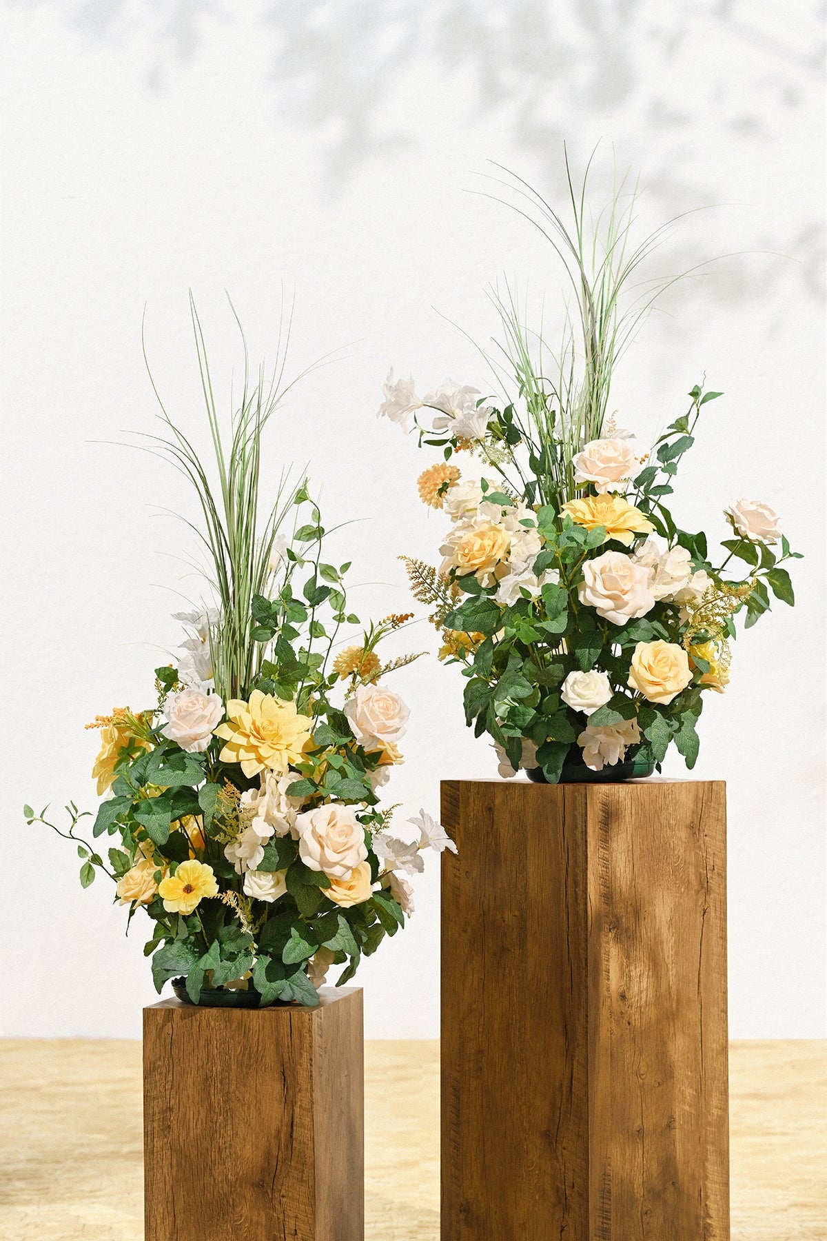 Altar Decor Free-Standing Flowers in Lemonade Yellow