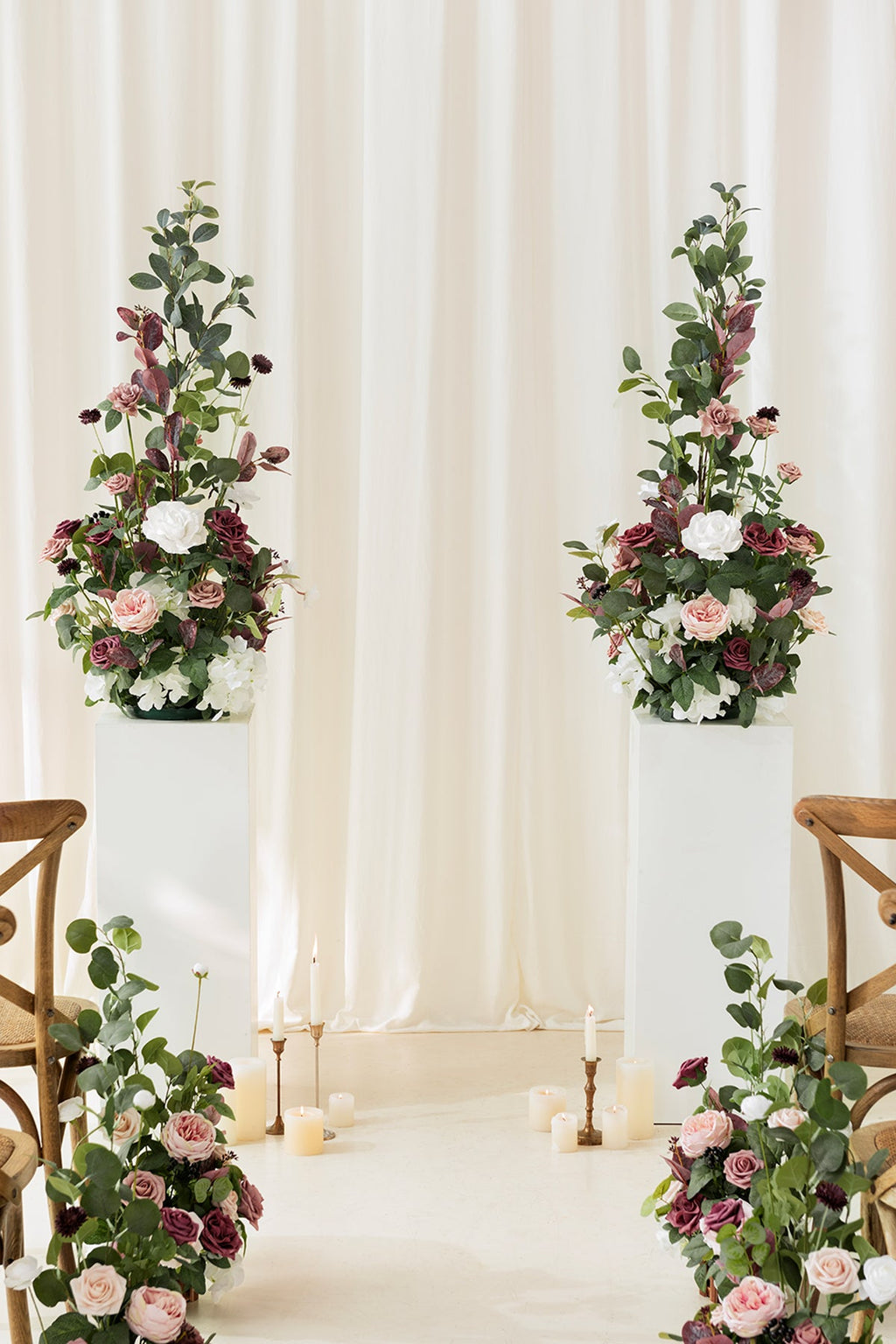 Altar Decor Free-Standing Flowers in Dusty Rose & Mauve | Clearance