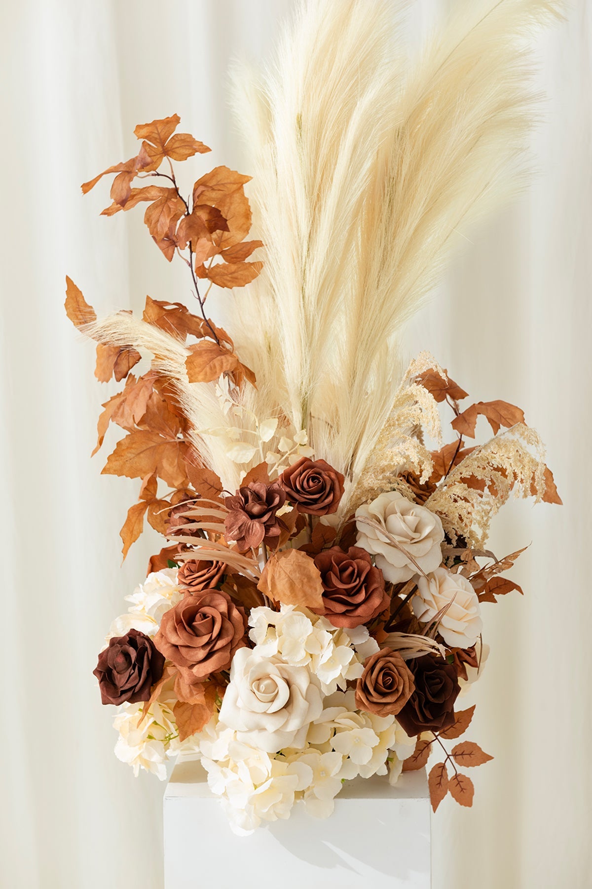 Altar Decor Free-Standing Flowers in Rust & Sepia