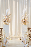 Altar Decor Free-Standing Flowers in White & Beige | Clearance