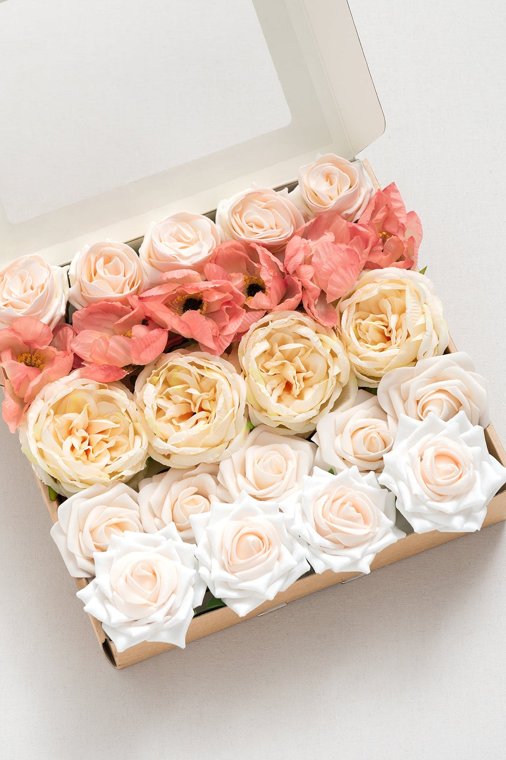 DIY Supporting Flower Boxes in Blush & Cream