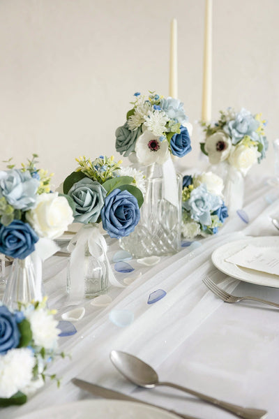 DIY Bridal Flower Package in Dusty Blue & Navy UpdateAt 1.16-14:22