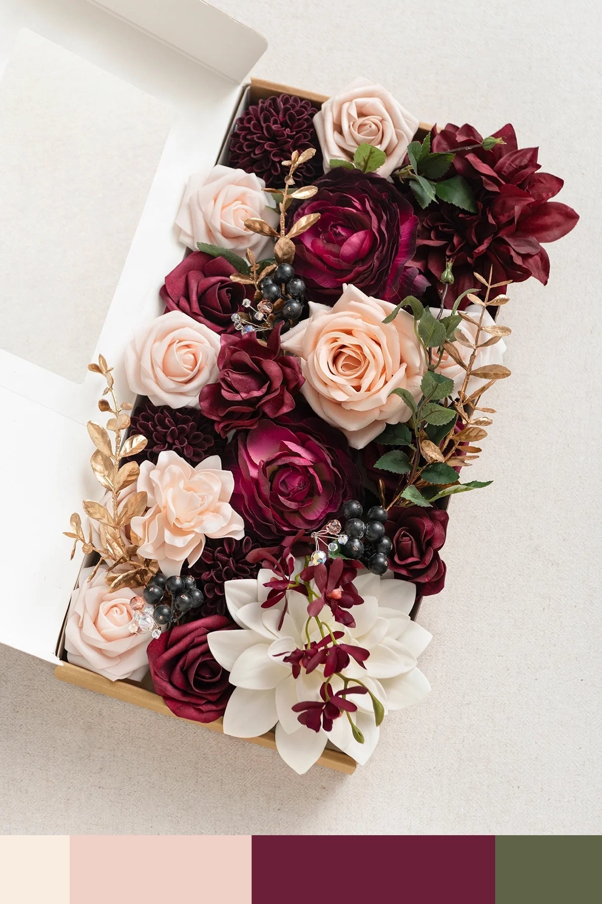 DIY Designer Flower Boxes in Romantic Marsala