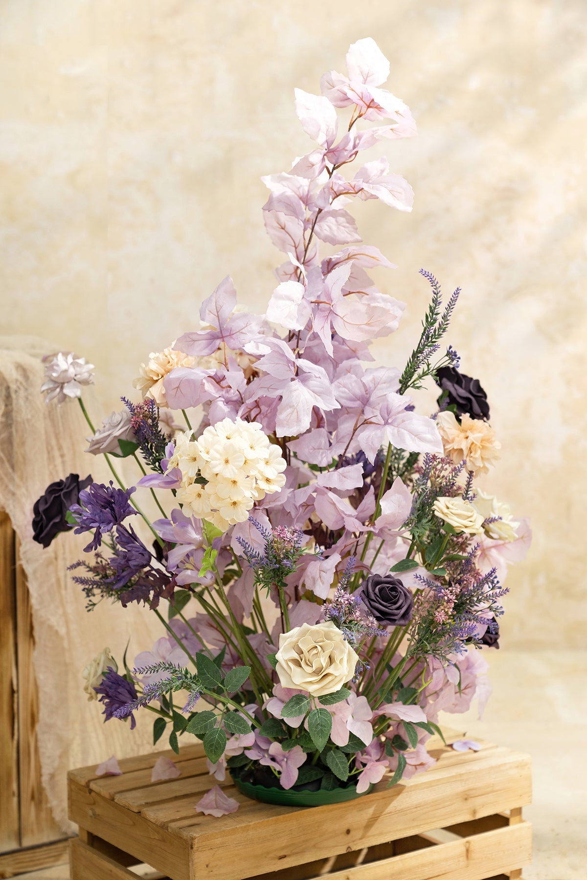Altar Decor Free-Standing Flowers in French Lavender & Plum