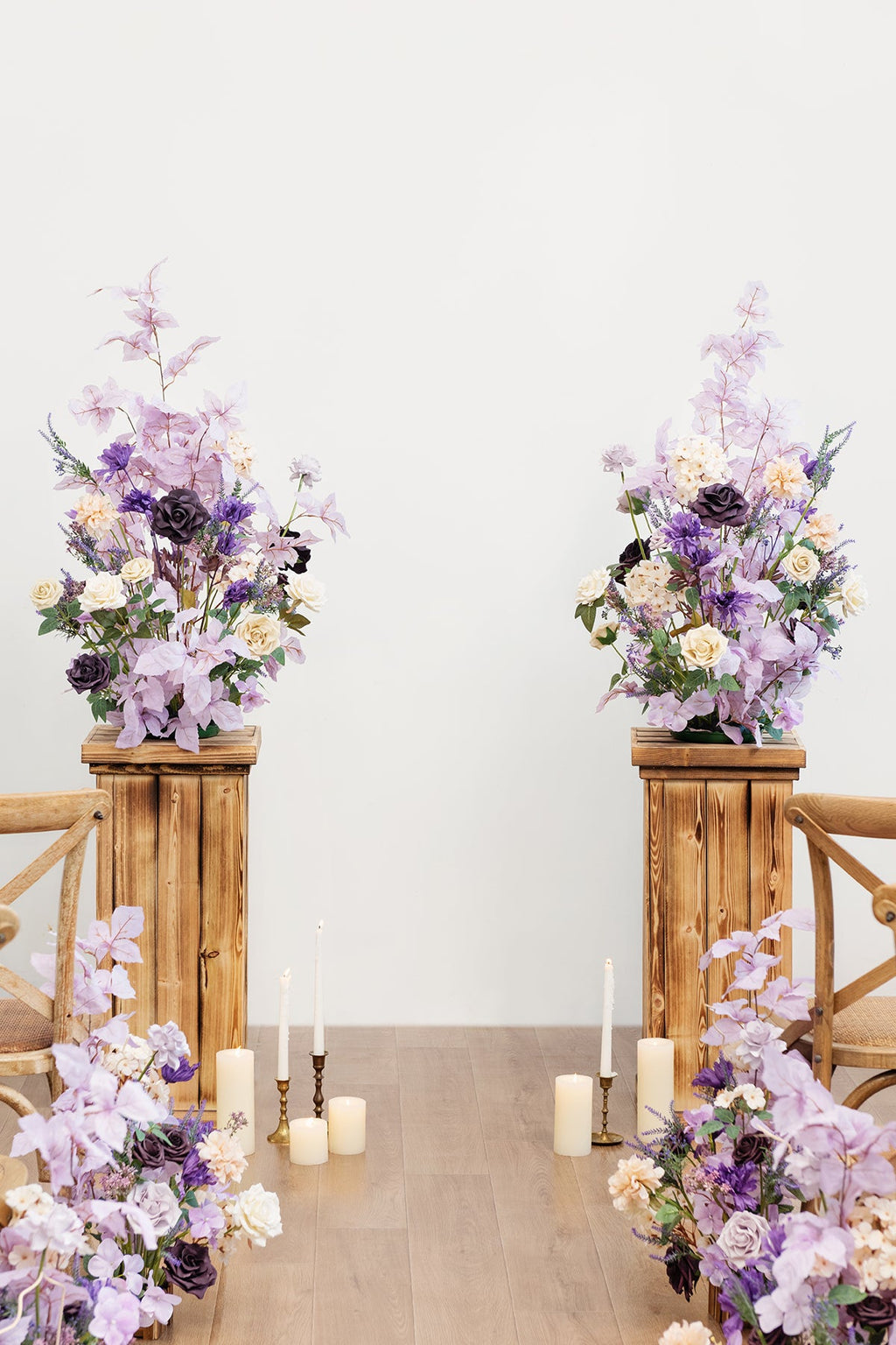 Altar Decor Free-Standing Flowers in French Lavender & Plum