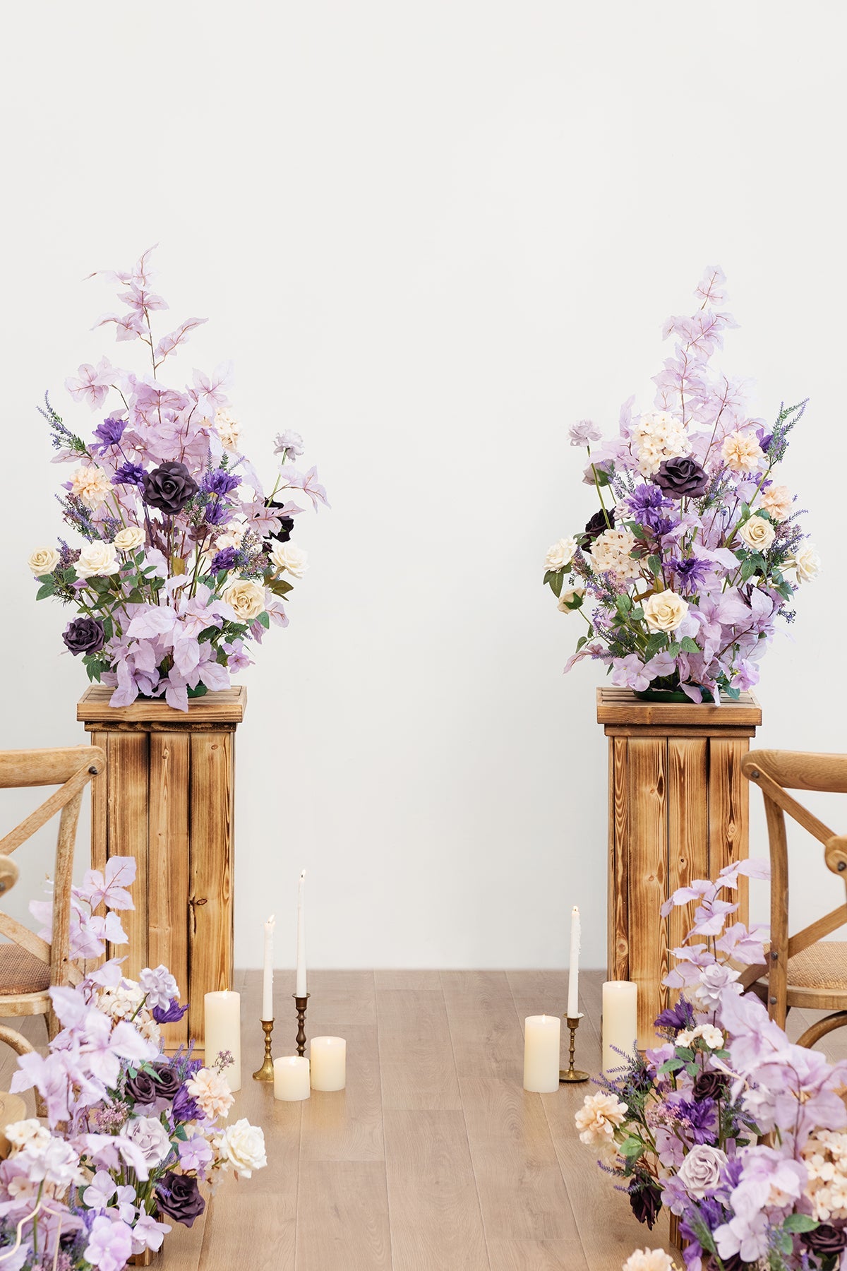 Altar Decor Free-Standing Flowers in French Lavender & Plum