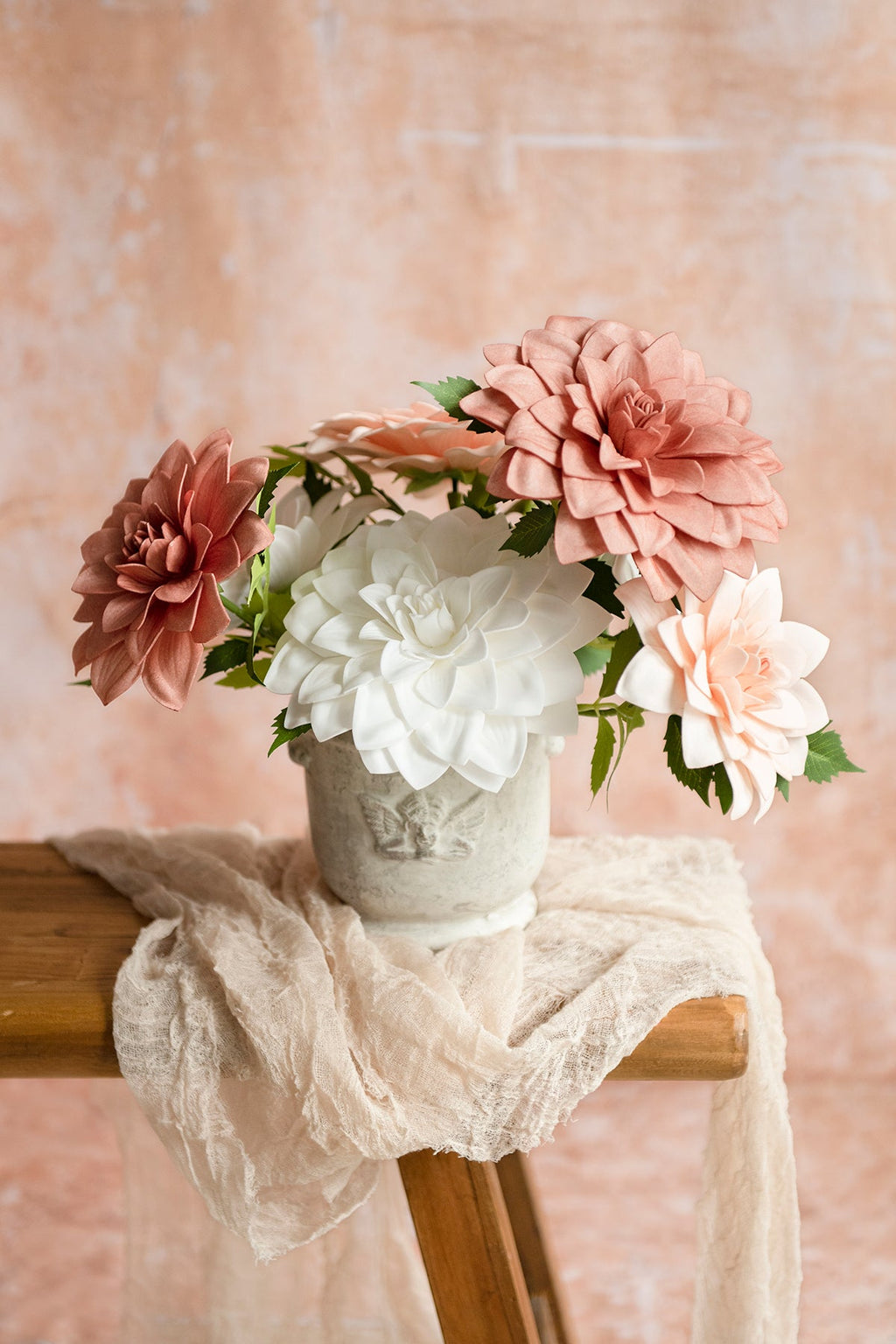 6.5" Foam Dahlia with Stem - 5 Colors
