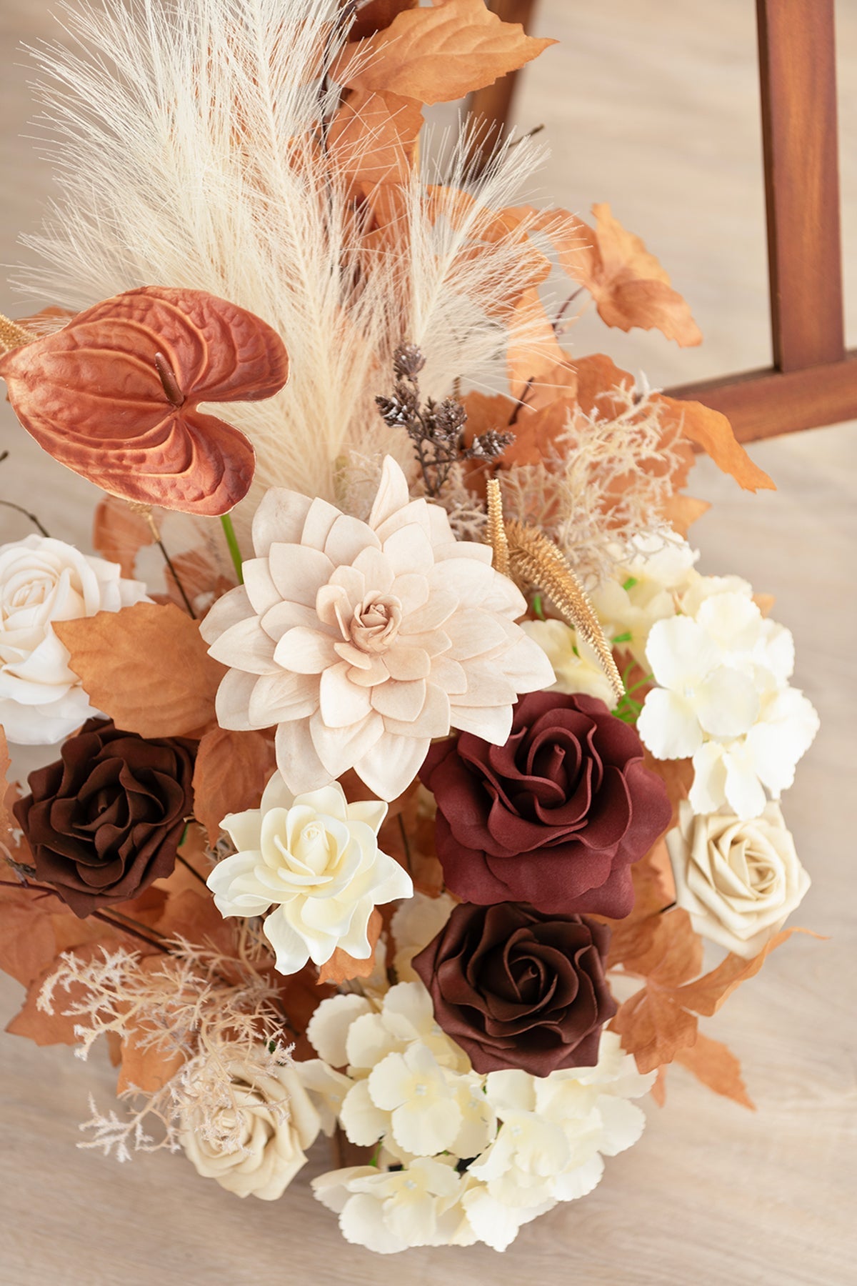 Deluxe Combo Set Flower Sign Decor in Rust & Sepia