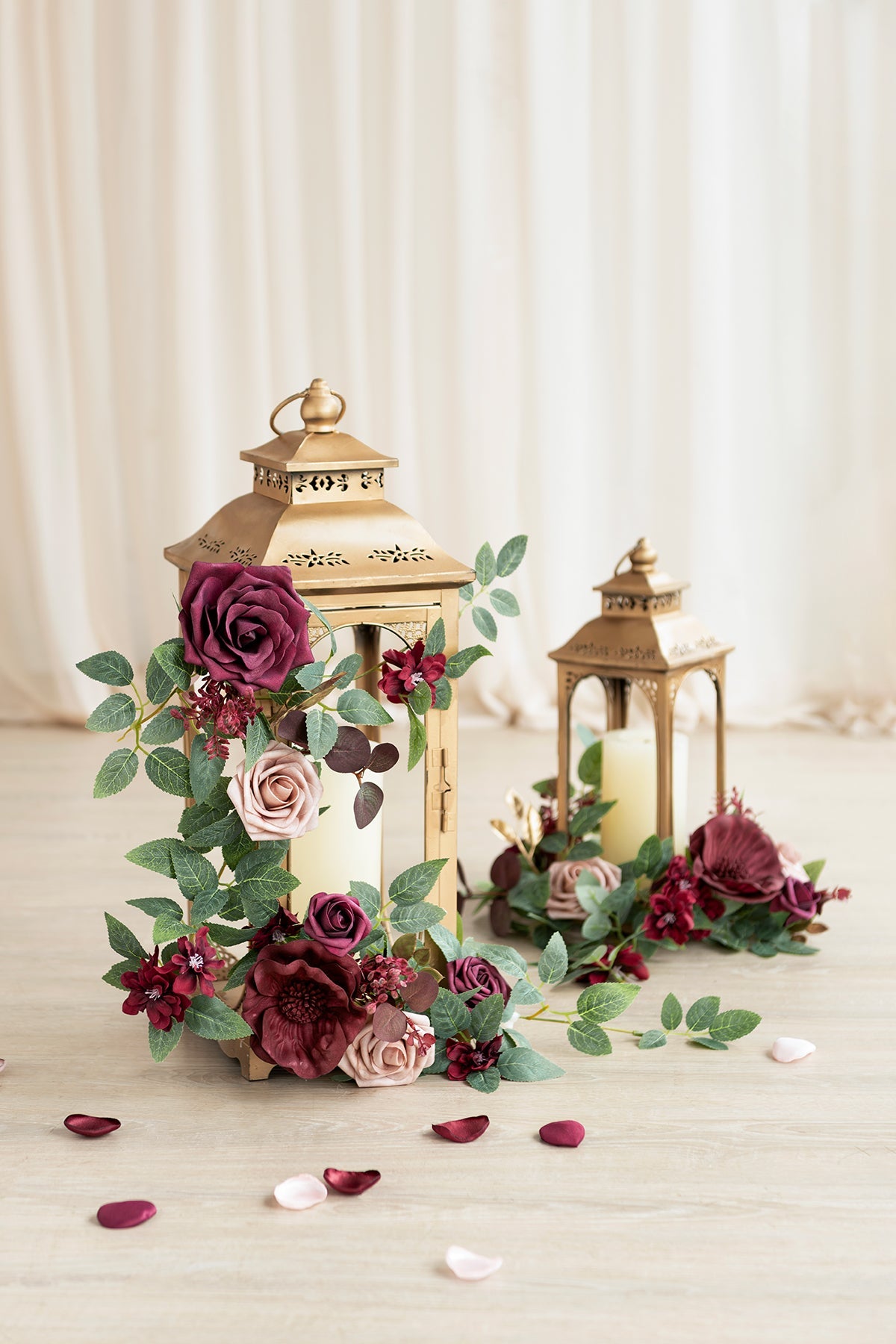 1.8ft Flower Garlands in Romantic Marsala