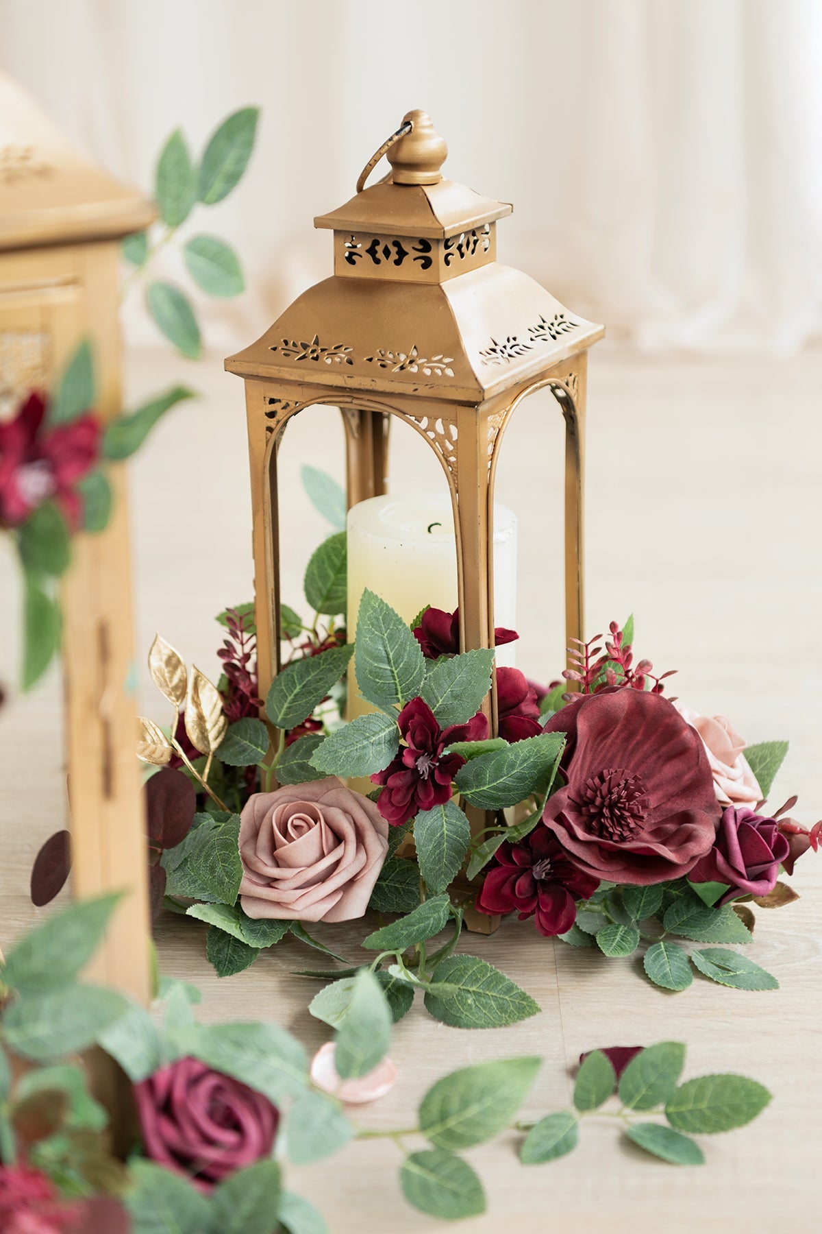1.8ft Flower Garlands in Romantic Marsala