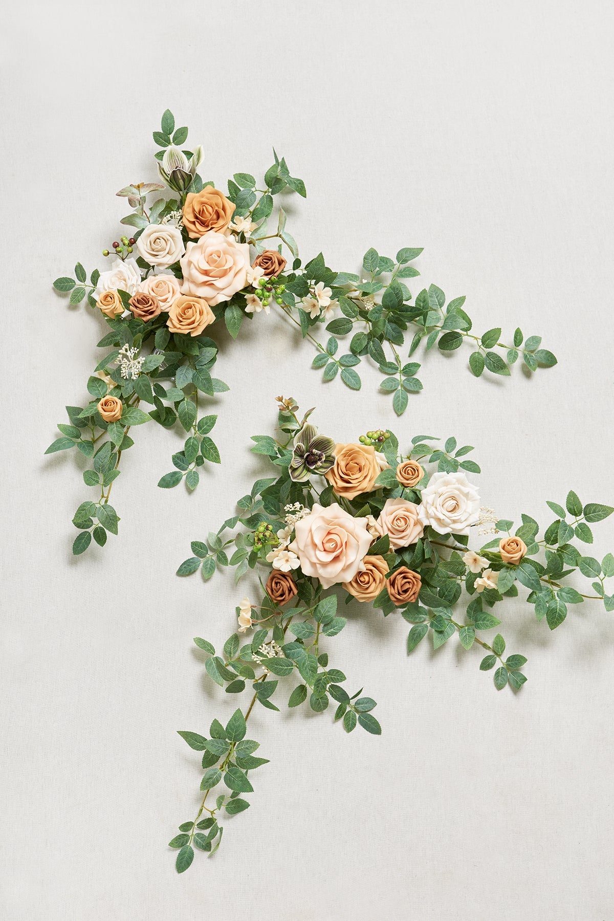 Sweetheart Table Floral Swags in Sunny Peach & Apricot