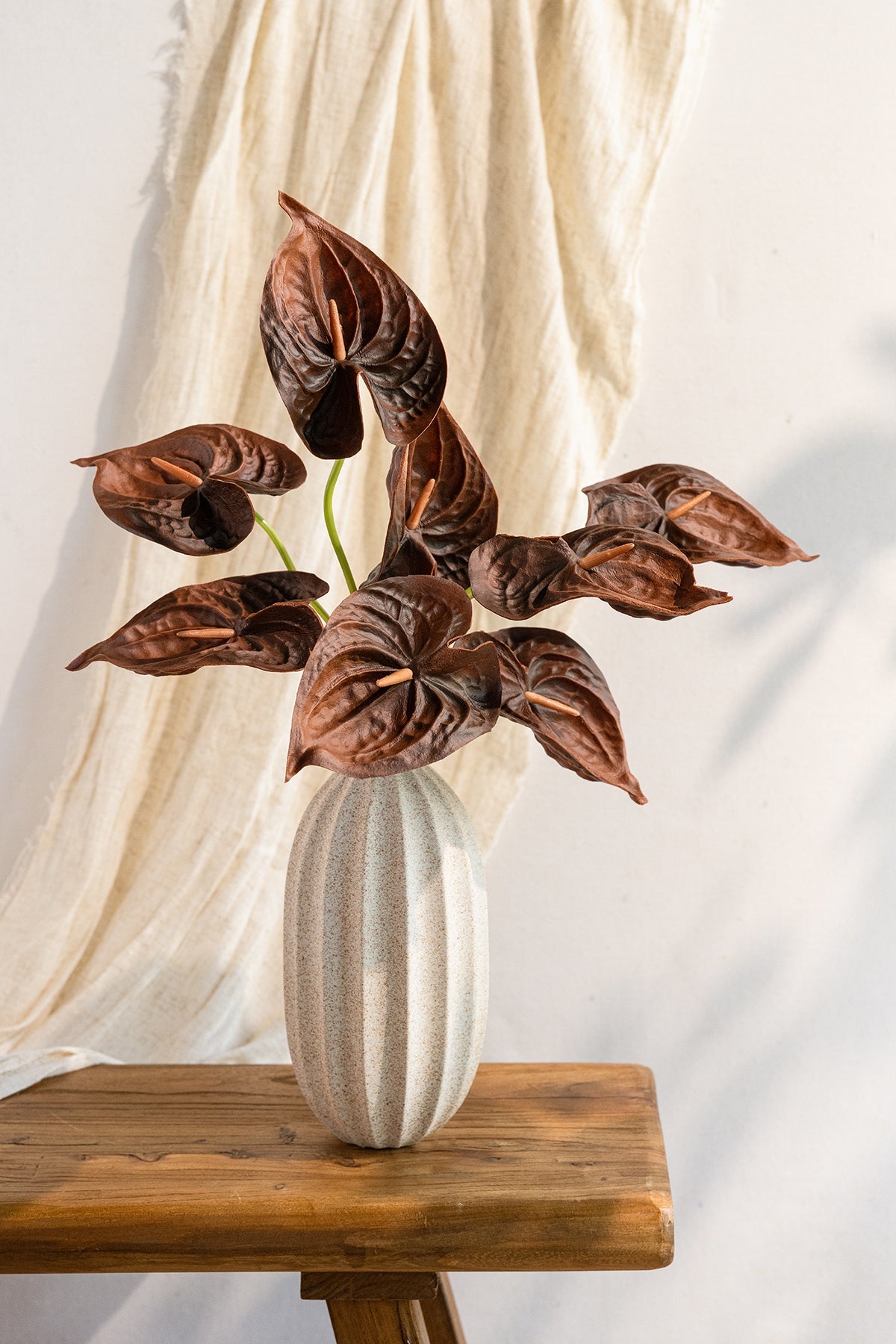 15" Anthurium Flowers with Stem - 5 Colors