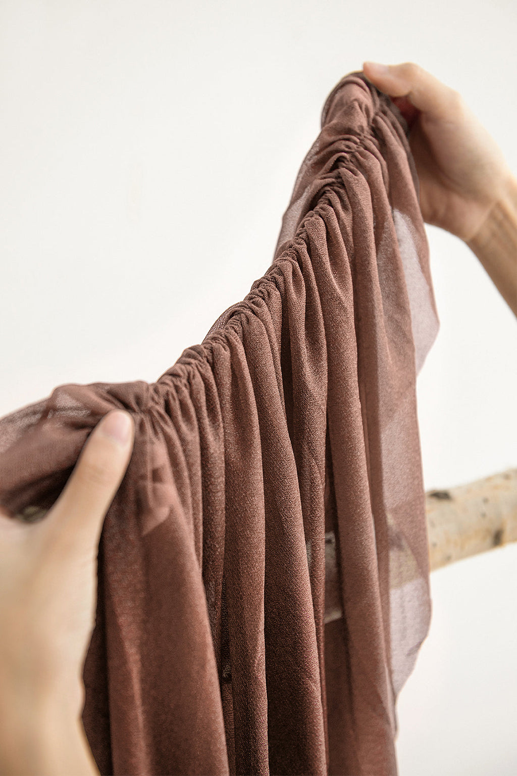 Wedding Arch Drapes in Rust & Sepia