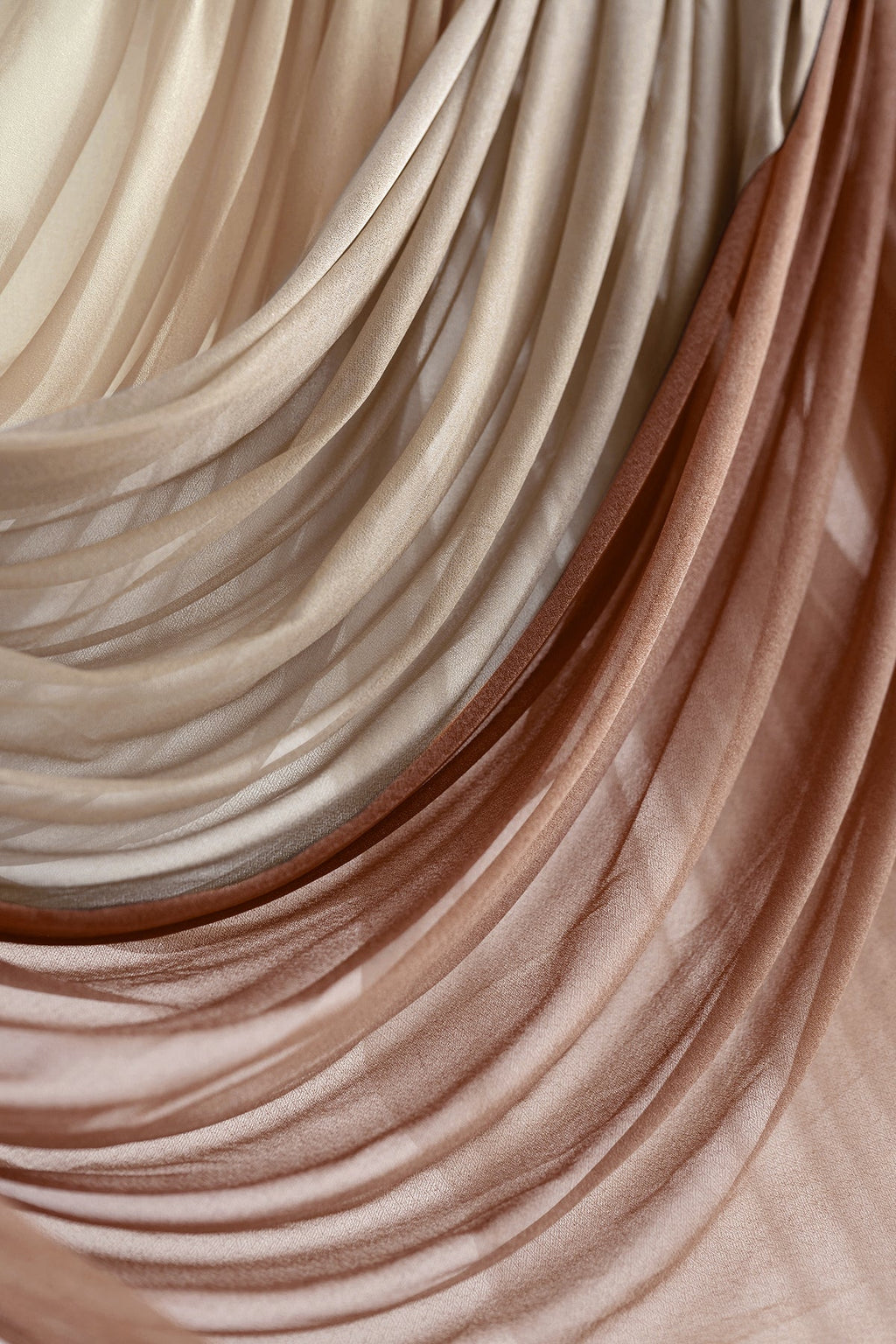 Wedding Arch Drapes in Rust & Sepia