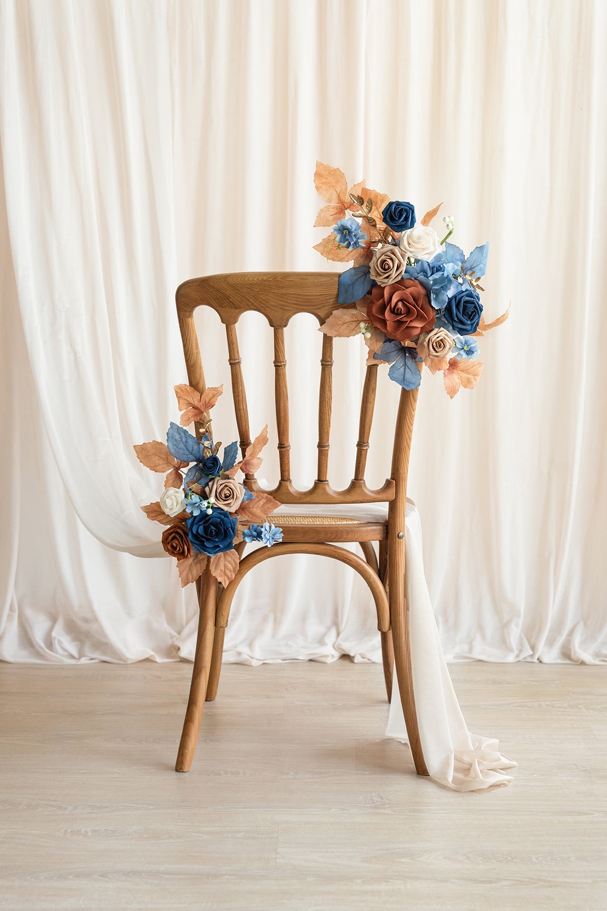 Flexible Combo Set Flower Sign Decor in Russet Orange & Denim Blue