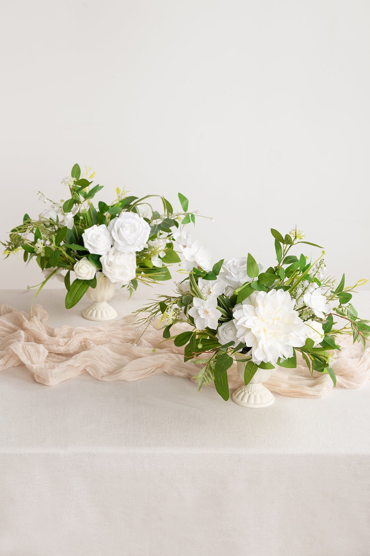 Large Floral Centerpiece Set in May Lily & Olive