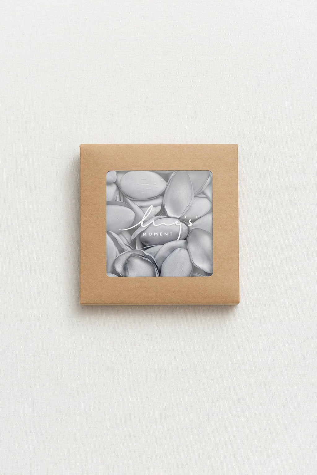 Silk Rose Petals in White & Sage