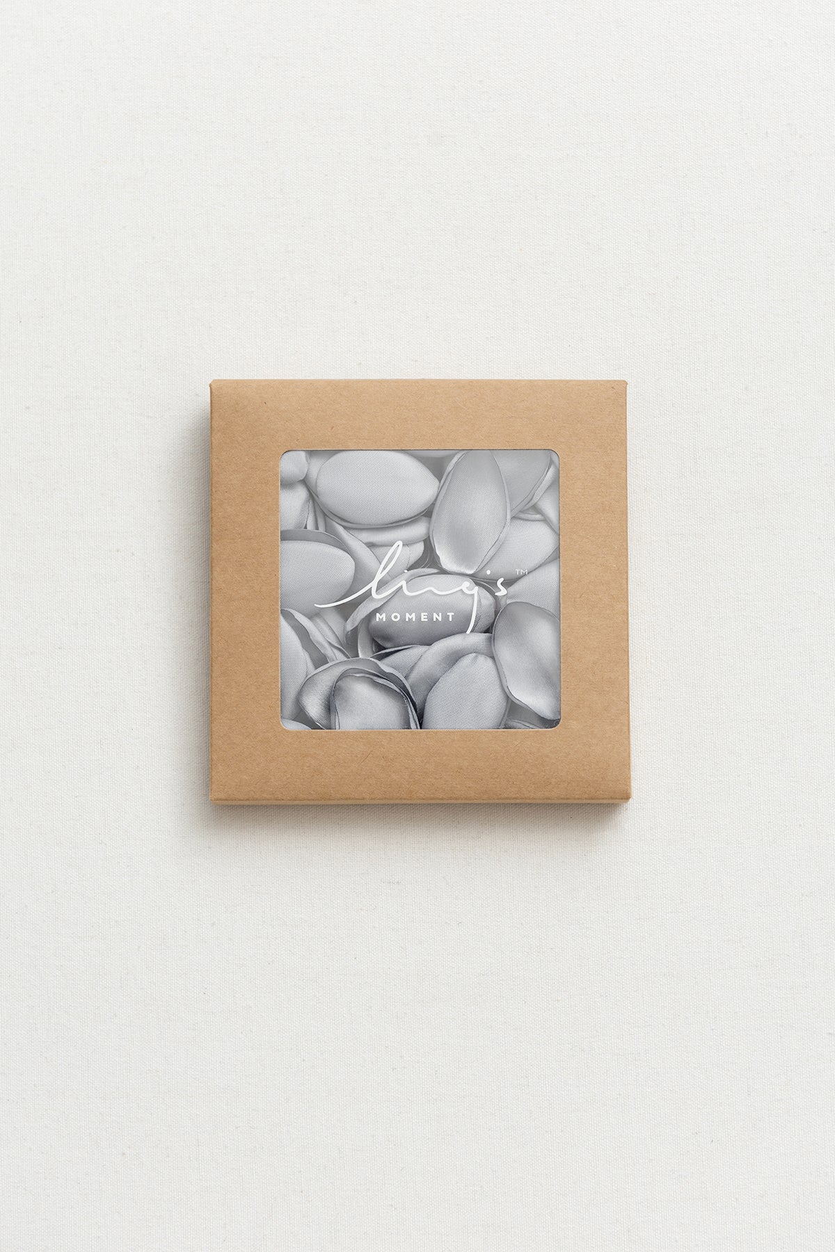 Silk Rose Petals in White & Sage