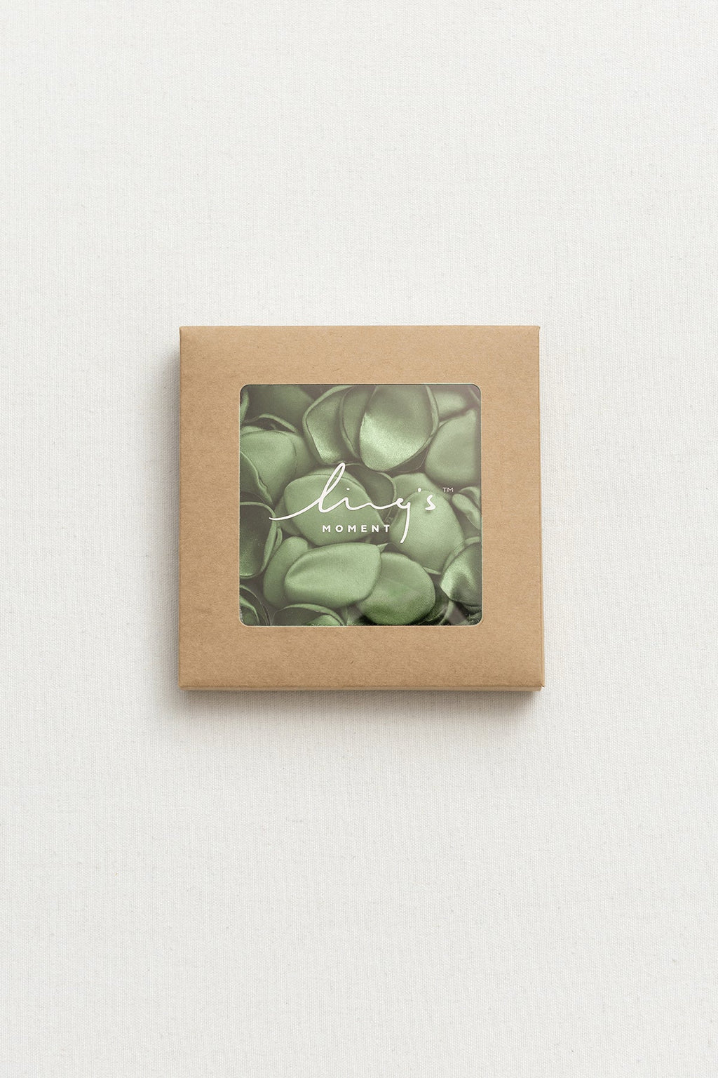 Silk Rose Petals in White & Sage
