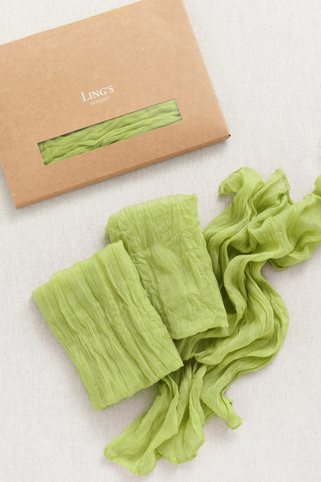 Cheesecloth Napkins in Celery