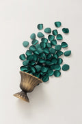 Silk Rose Petals in Dark Teal & Burnt Orange