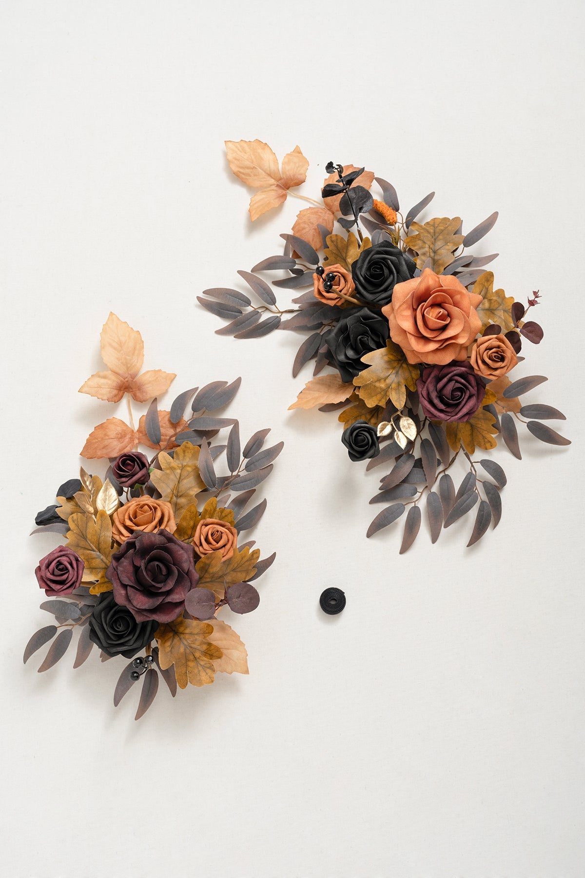 Flexible Combo Set Flower Sign Decor in Black & Pumpkin Orange