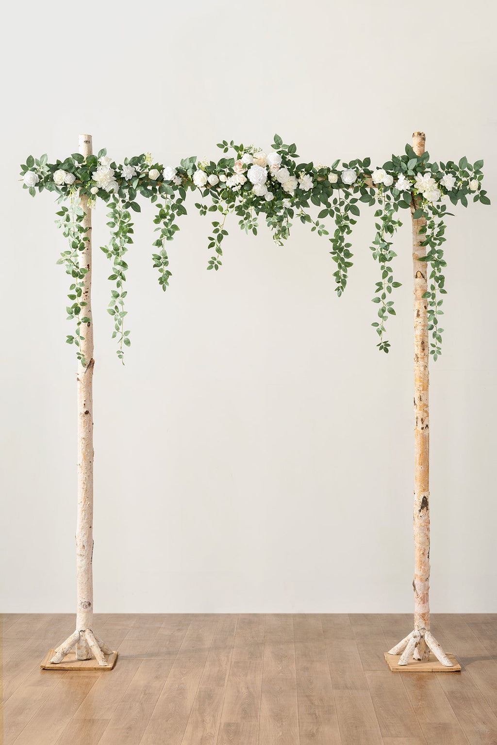 6.5ft Flower Garland in White & Sage
