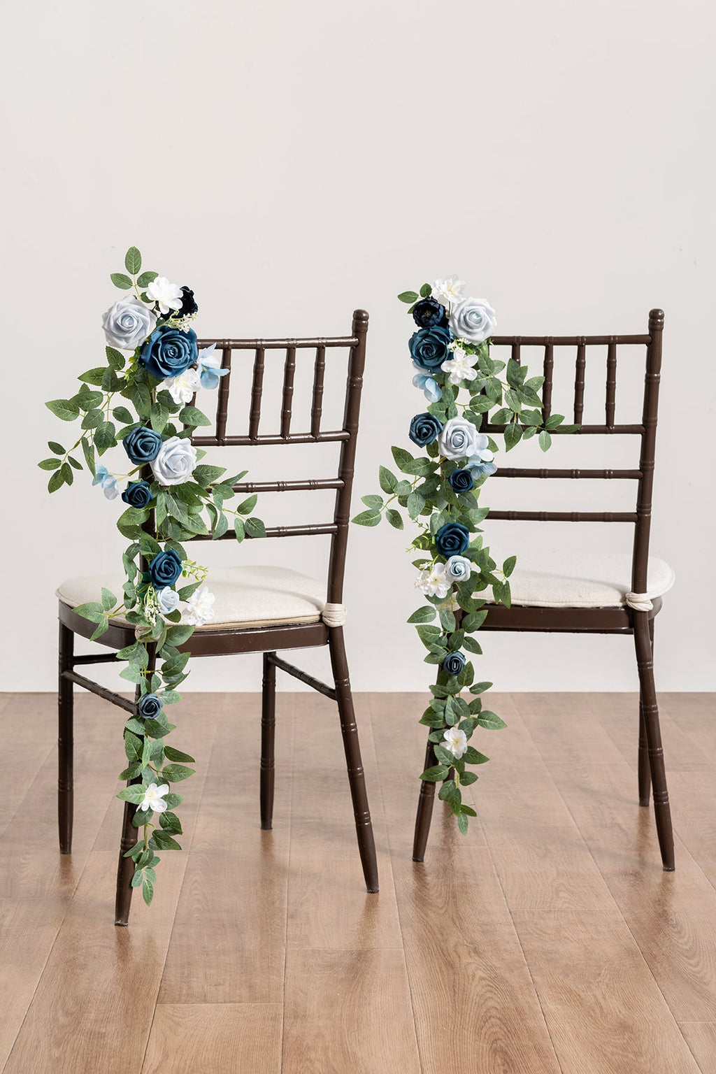 Wedding Hanging Chair Back Decoration in Dusty Blue & Navy