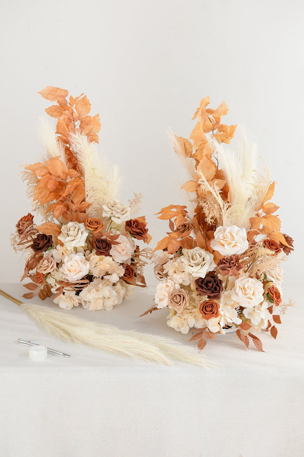 Altar Decor Free-Standing Flowers in Rust & Sepia