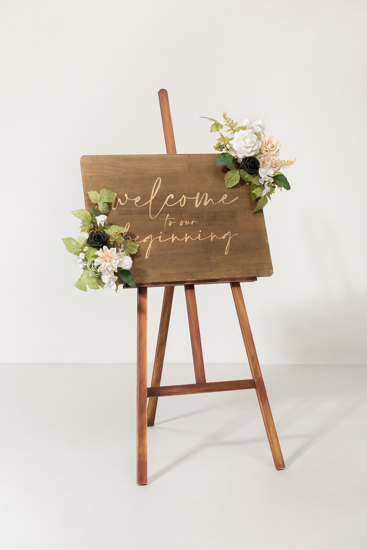 Flexible Combo Set Flower Sign Decor in Emerald & Tawny Beige